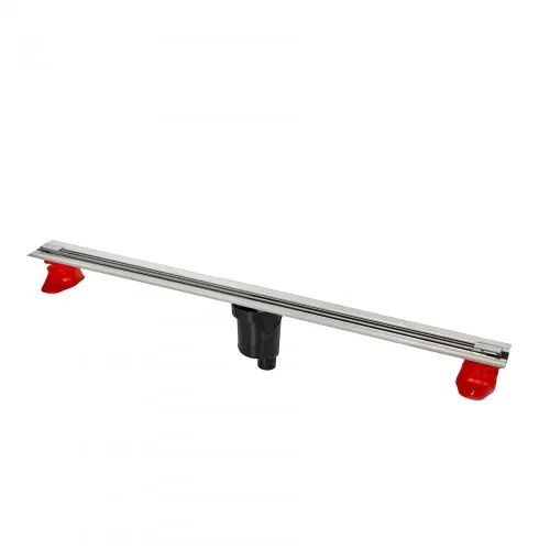 BERGES Желоб водосток SUPER Slim 1000, матовый хром, вертикальный выпуск S-сифон D50/105мм H30/80мм, 090055