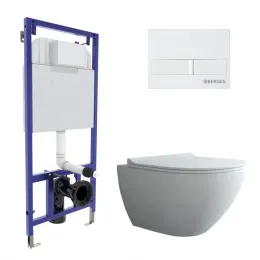 Инсталляция NOVUM 525, кнопка L1, унитаз PUMA XL Rimless, сиденье дюропласт Toma Slim SO, 043265