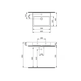 Раковина EGO 60х46,5 см, 182003