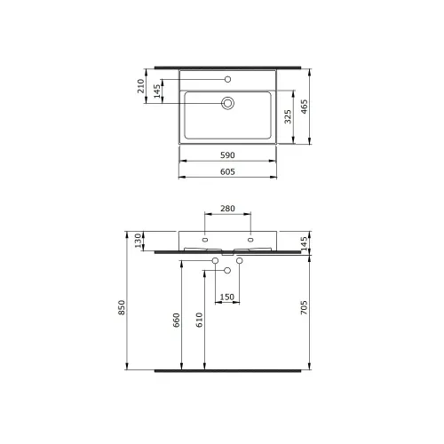 Раковина EGO 60х46,5 см, 182003