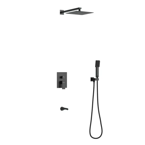 Душевой комплект BERGES VENTAS 3S BLACK, черный матовый, 073006