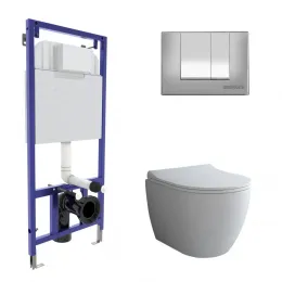 Инсталляция NOVUM 525, кнопка S3, унитаз OKUS, сиденье дюропласт Toma Slim SO, 043267