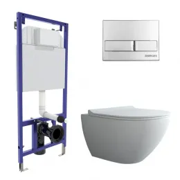 Инсталляция NOVUM 525, кнопка L3, унитаз PUMA XL Rimless, сиденье дюропласт Toma Slim SO, 043245