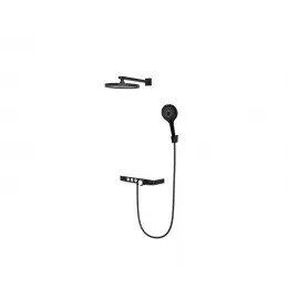 Душевой комплект BERGES MORANS с изливом и термостатом, черный матовый - MORANS, 075004