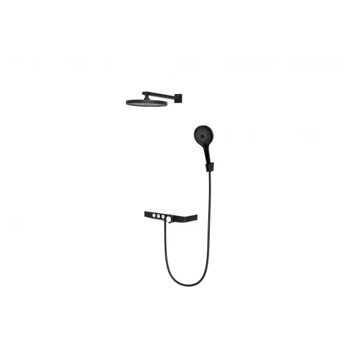 Душевой комплект BERGES MORANS с изливом и термостатом, черный матовый - MORANS, 075004