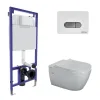 Инсталляция NOVUM 525, кнопка D7, унитаз MASCON Rimless, сиденье дюропласт Toma Slim SO, 043214