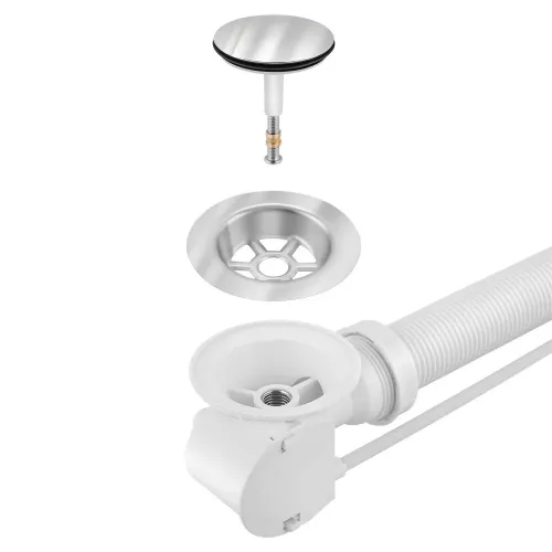 Слив-перелив BERGES для ванны полуавтомат 60 см, 051009