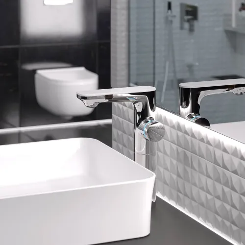 Смеситель для раковины MORANS сенсорный высокий, хром, 076003