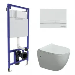 Инсталляция NOVUM 525, кнопка F1, унитаз OKUS, сиденье дюропласт Toma Slim SO - NOVUM F1, 043282