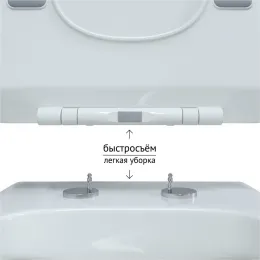 Унитаз BERGES подвесной FLOE Rimless 55 см с сиденьем Floe Slim SO микролифт, быстросъём, 082121