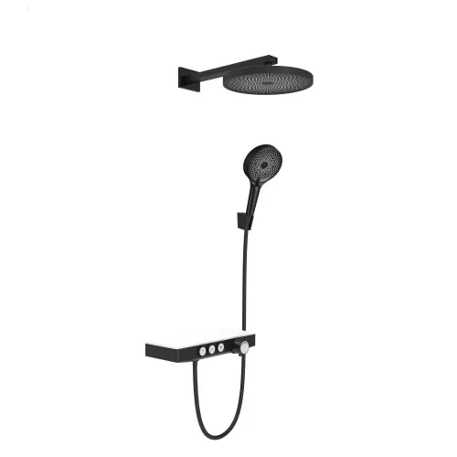 Душевой комплект BERGES MORANS с изливом и термостатом, черный матовый - MORANS, 075004