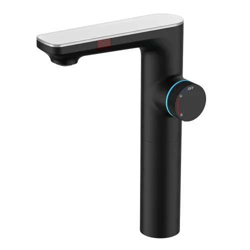 Смеситель для раковины MORANS сенсорный высокий, черный матовый, 076004