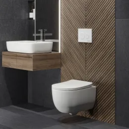 Инсталляция BERGES для скрытого монтажа унитаза NOVUM кнопка O4 Soft Touch белая - NOVUM O4, 040264