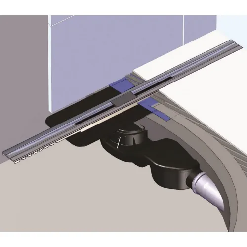 BERGES Желоб водосток SIMPEL 800, золото глянец, боковой выпуск S-сифон D50 H60, 092112