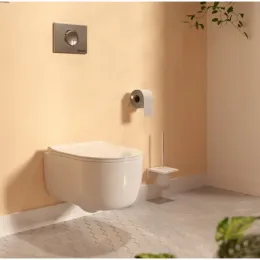 Инсталляция BERGES для скрытого монтажа унитаза NOVUM кнопка R2 матовый хром, 040222