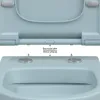 Унитаз BERGES подвесной EGO XL матовый голубой Rimless 54 см, сиденье EGO XL Slim SO матовый голубой, микролифт, быстросъем - EGO XL, 083229