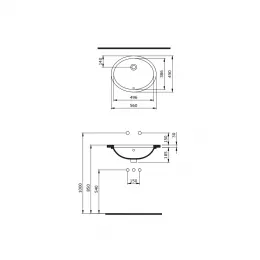 Раковина EGO 56х45 см, 181007