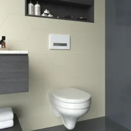 Инсталляция АТОМ Line 410 кнопка белая/хром глянец, 040341