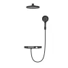 Душевой комплект BERGES MORANS с изливом и термостатом, черный матовый - MORANS, 075004