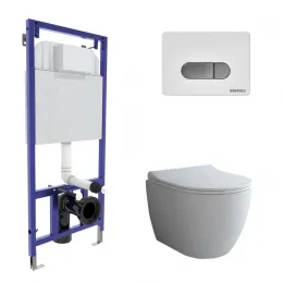 Инсталляция NOVUM 525, кнопка D7, унитаз OKUS, сиденье дюропласт Toma Slim SO, 043262