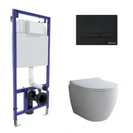 Инсталляция NOVUM 525, кнопка F5, унитаз OKUS, сиденье дюропласт Toma Slim SO, 043273
