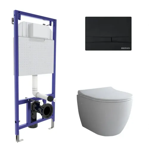 Инсталляция NOVUM 525, кнопка F5, унитаз OKUS, сиденье дюропласт Toma Slim SO, 043273