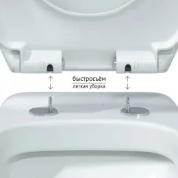 Унитаз BERGES подвесной ALBIT S Rimless 52 см сиденье Optim SO микролифт быстросъем, 082146