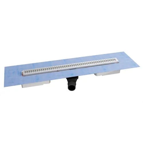 BERGES Желоб водосток C1 Brise 300, матовый хром, боковой выпуск S-сифон D50 H60, 090128