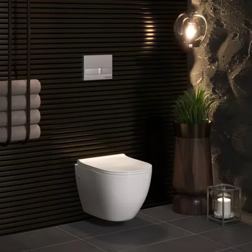 Инсталляция NOVUM 525, кнопка L4, унитаз OKUS, сиденье дюропласт Toma Slim SO - NOVUM L4, 043277