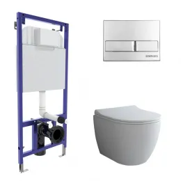 Инсталляция NOVUM 525, кнопка L3, унитаз OKUS, сиденье дюропласт Toma Slim SO, 043205