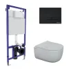 Инсталляция NOVUM 525, кнопка F5 черная Soft Touch, унитаз EGO Rimless, сидение Toma Slim SO, 047255