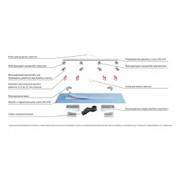 BERGES Желоб водосток C1 Brise 800, матовый хром, боковой выпуск S-сифон D50 H60, 090133