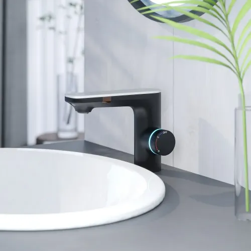 Смеситель для раковины MORANS сенсорный, черный матовый, 076002