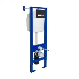 Инсталляция АТОМ Line 410 кнопка черная SoftTouch/хром глянец, 040342