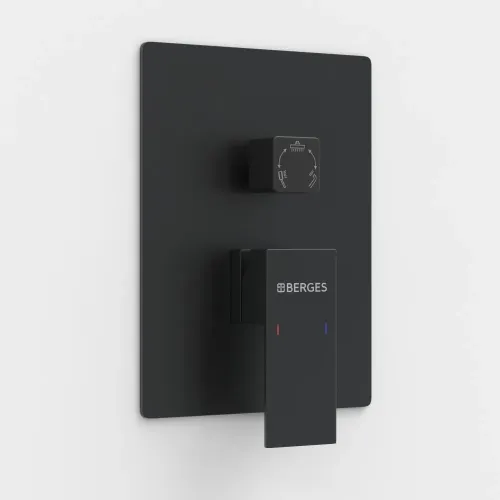 Душевой комплект BERGES VENTAS 3S BLACK, черный матовый, 073006