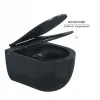 Унитаз BERGES подвесной VENTAS Black Rimless 49 см, сиденье дюропласт Ventas Slim SO, микролифт, быстросъём - VENTAS, 082136