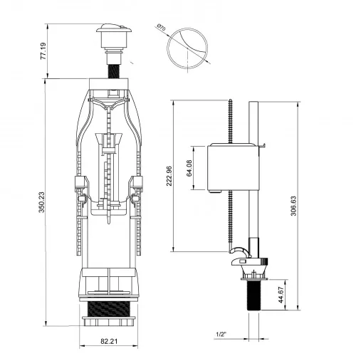 Комплект арматуры Eko 21.1, 030521