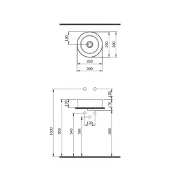 Раковина MASCON Ø 38 см, 181005