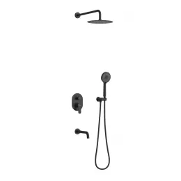 Душевой комплект BERGES VENTAS 2R BLACK, черный матовый, 073008