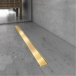 BERGES Желоб водосток В1 Keramik 900, золото глянец, вертикальный выпуск S-сифон D50/105мм H30/135мм, 092020