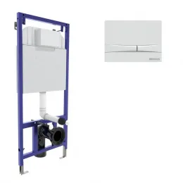 Инсталляция BERGES для скрытого монтажа NOVUM с кнопкой F4 белая Soft Touch - NOVUM F4, 040254