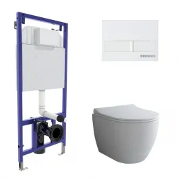 Инсталляция NOVUM 525, кнопка L1, унитаз OKUS, сиденье дюропласт Toma Slim SO, 043263