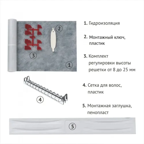 BERGES Желоб водосток SUPER Slim 1000, матовый хром, вертикальный выпуск S-сифон D50/105мм H30/80мм, 090055