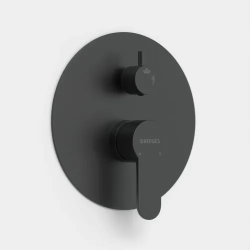 Душевой комплект BERGES VENTAS 2R BLACK, черный матовый, 073004