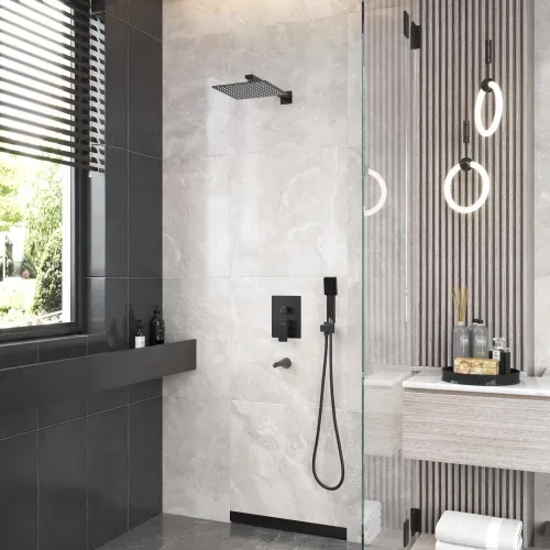 Душевой комплект BERGES VENTAS 3S BLACK, черный матовый, 073006