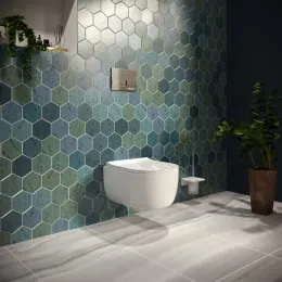 Инсталляция BERGES для скрытого монтажа NOVUM L2 с кнопкой матовый хром, 040212