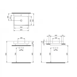 Раковина STRATI 60х48,5 см, 182006
