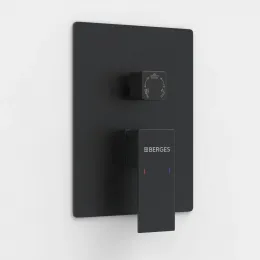 Душевой комплект BERGES NARDIS 3S BLACK, черный матовый, 071006