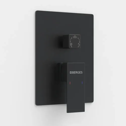 Душевой комплект BERGES NARDIS 3S BLACK, черный матовый, 071006