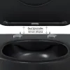 Унитаз BERGES подвесной VENTAS Black Rimless 49 см, сиденье дюропласт Ventas Slim SO, микролифт, быстросъём - VENTAS, 082136